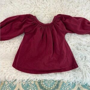 Burgundy Long Sleeve Top